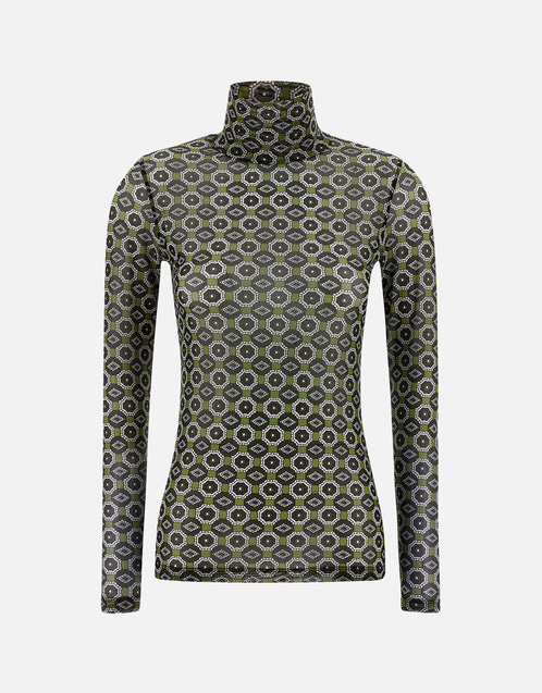 Hoyser All-Over Printed Turtleneck Sweater