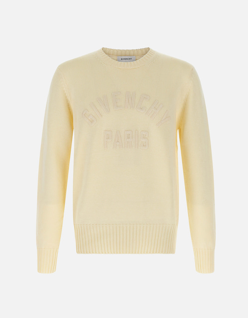 Men's Cotton Crewneck Logo Embroidered Sweater