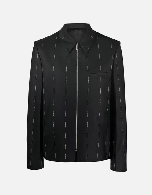 Men's Embroidered Twill Blazer