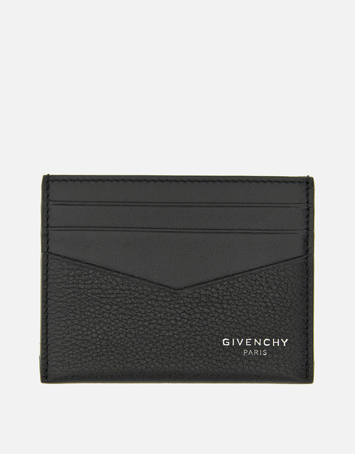 Men's Grained Calfskin Leather Card Holder