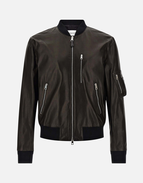 Men's Aviator Jacket 100% Calfskin Leather Bomber Collar Bomber Jacket