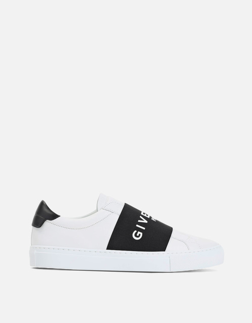 Urban Street Sneakers In Calfskin Leather With Elastic Band