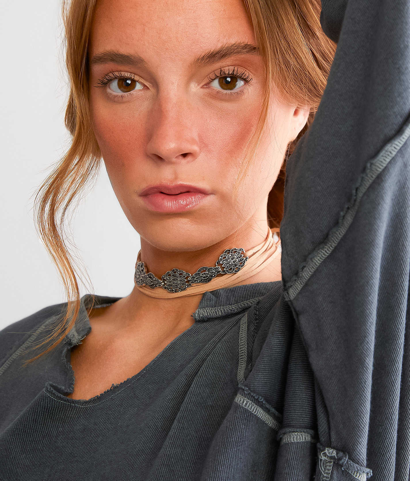 boutique by BKE Wrap Choker Necklace - Women's Jewelry in Brown