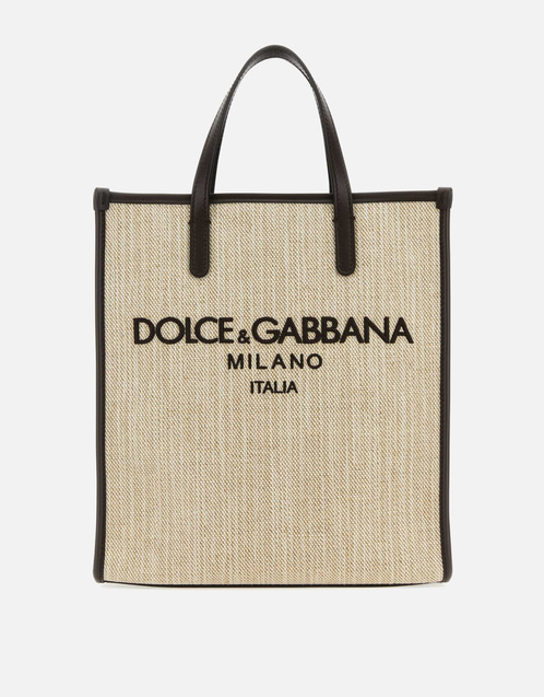 Men's Sand Canvas Small Shopping Bag