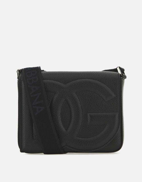 Men's Deer Leather Medium Dg Logo Crossbody Bag