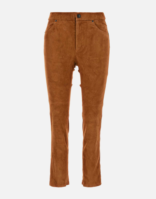Dorothea Suede Lamb Leather Skinny Pant