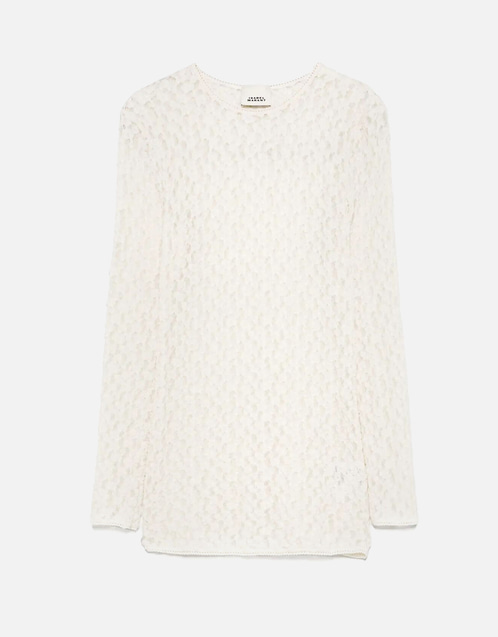 Gaelle Stretch Lace Fitted Top