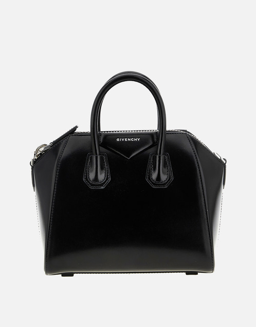 Mini Solid Color Box Calfskin Leather Handbag