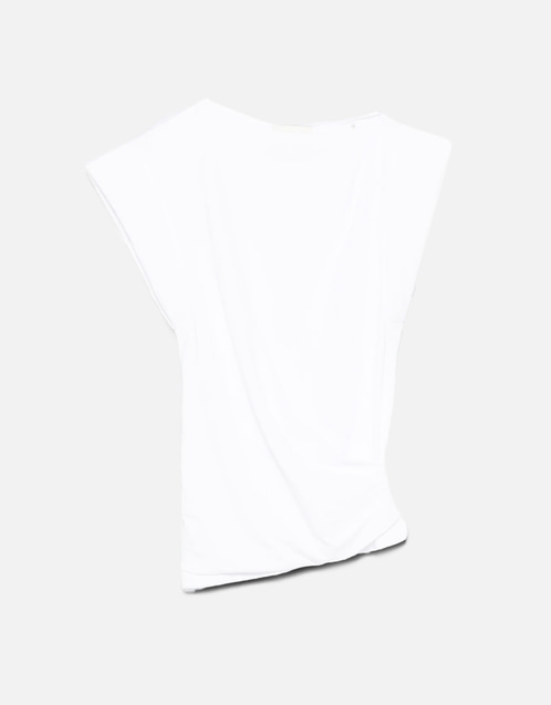 Maisan Cotton Draped T-Shirt