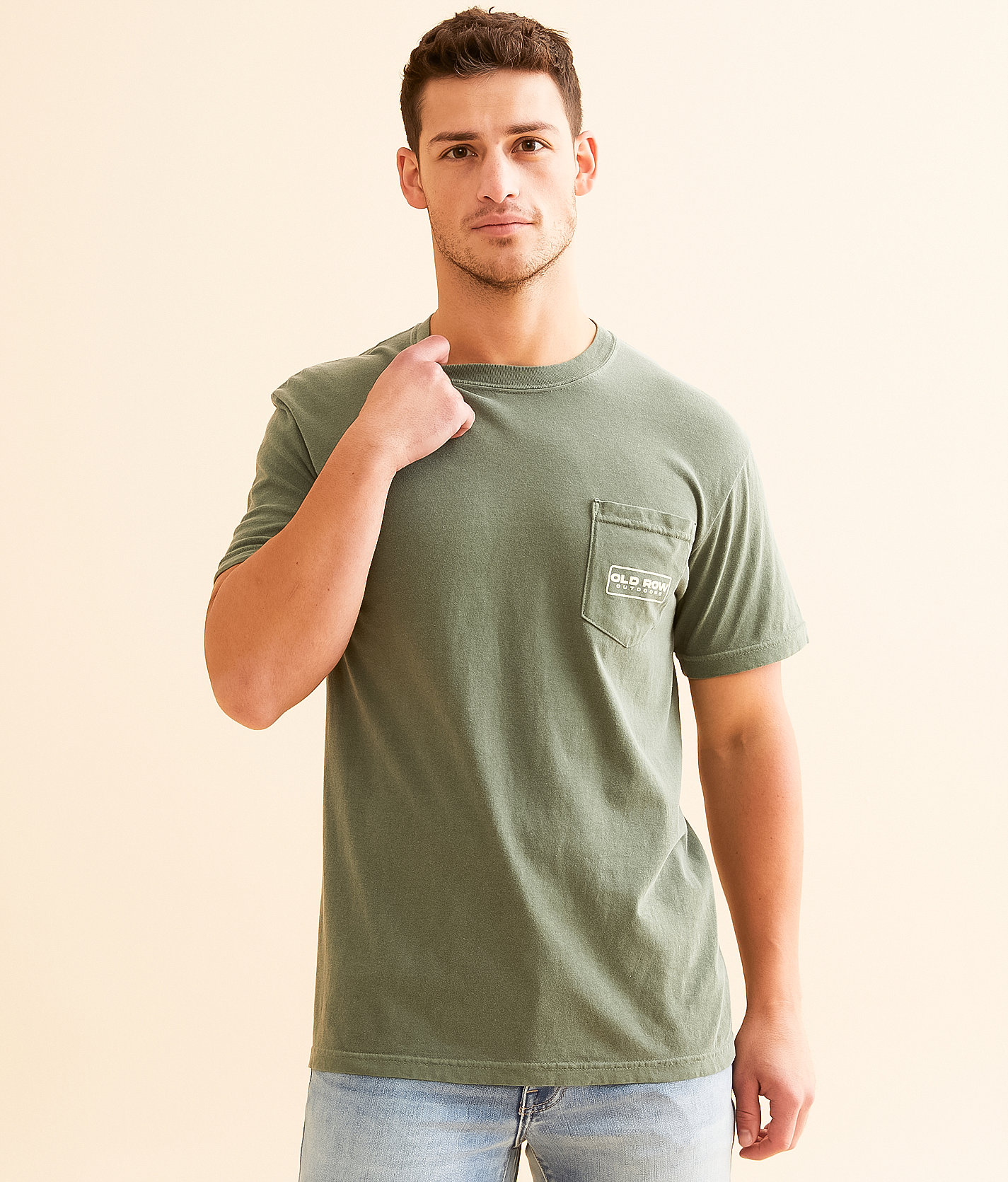 Old Row Camo Flag T-Shirt - Men's T-Shirts in Moss