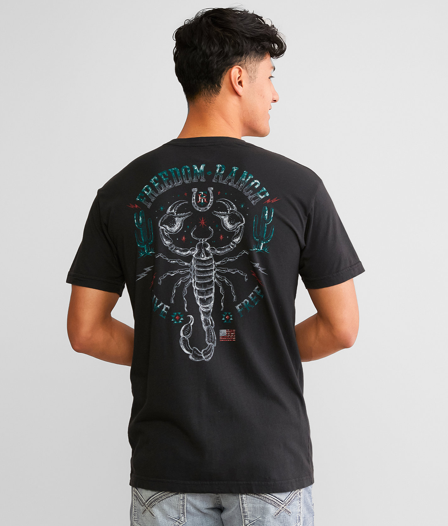 Freedom Ranch Scorpion T-Shirt - Men's T-Shirts in Vintage Black 2