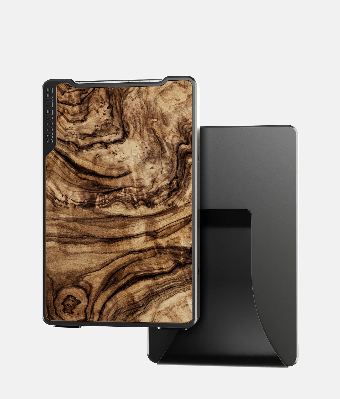 Groove Life Burled Walnut Money Clip Wallet - Men's Bags & Wallets in Brown