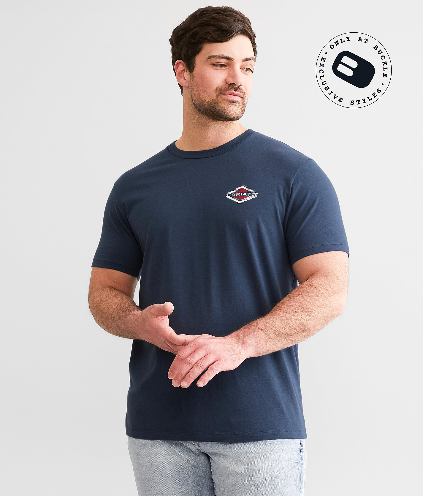 Ariat Serape Base T-Shirt - Men's T-Shirts in Dusk Blue