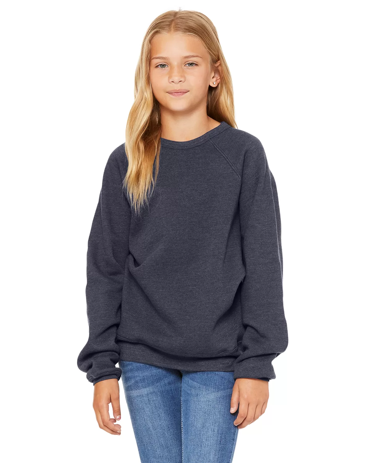 Bella + Canvas 3901Y Youth Sponge Fleece Raglan Sweatshirt