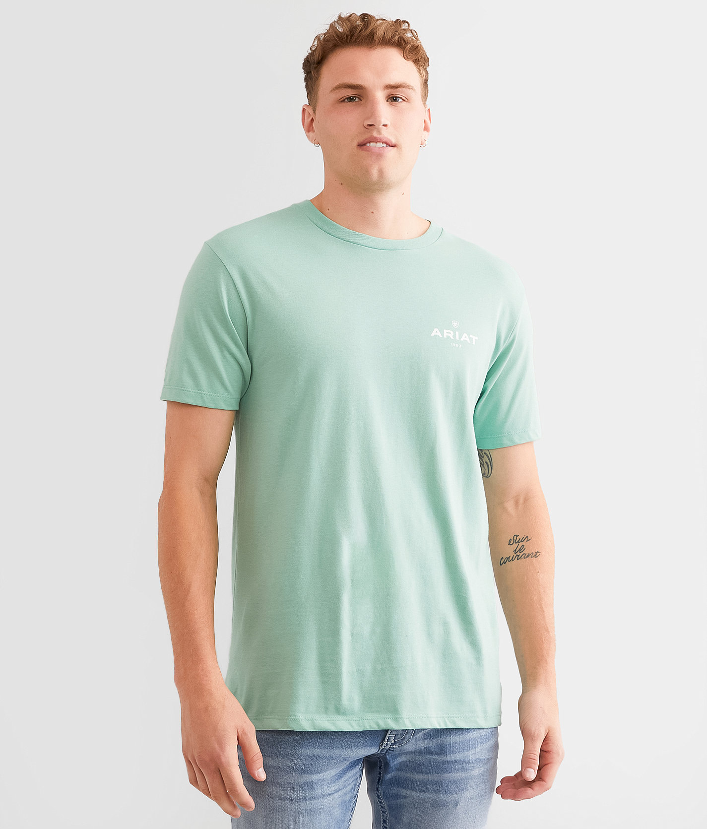 Ariat Explorer Classic T-Shirt - Men's T-Shirts in Ocean Wave