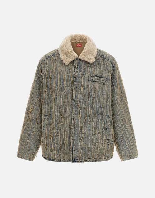 Men's D-IVAR-S Denim Floating-Thread Jacquard Jacket