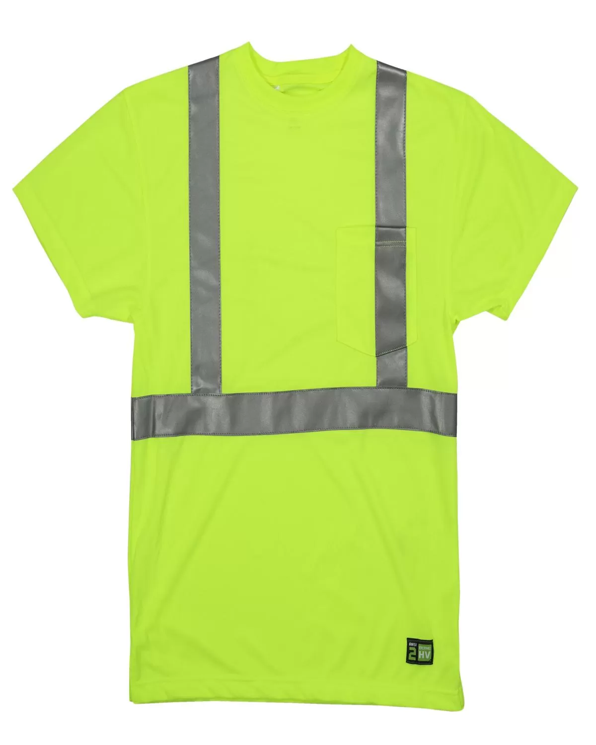 Berne HVK012 Men'S Hi-Vis Class 2 Performance Pocket T-Shirt