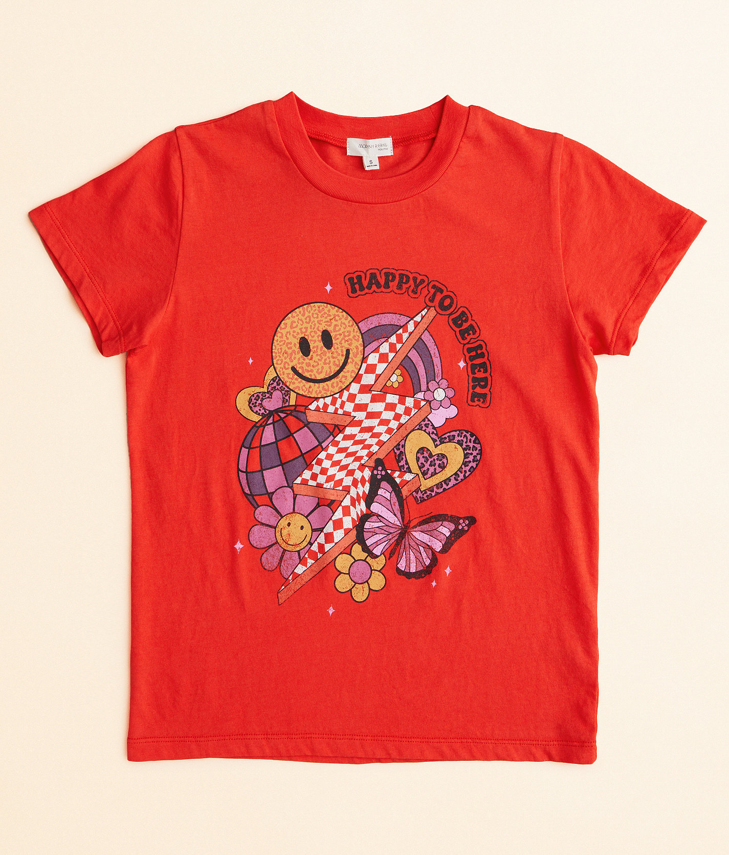 Girls - Modish Rebel Happy To Be Here T-Shirt - Girl's T-Shirts in Bittersweet