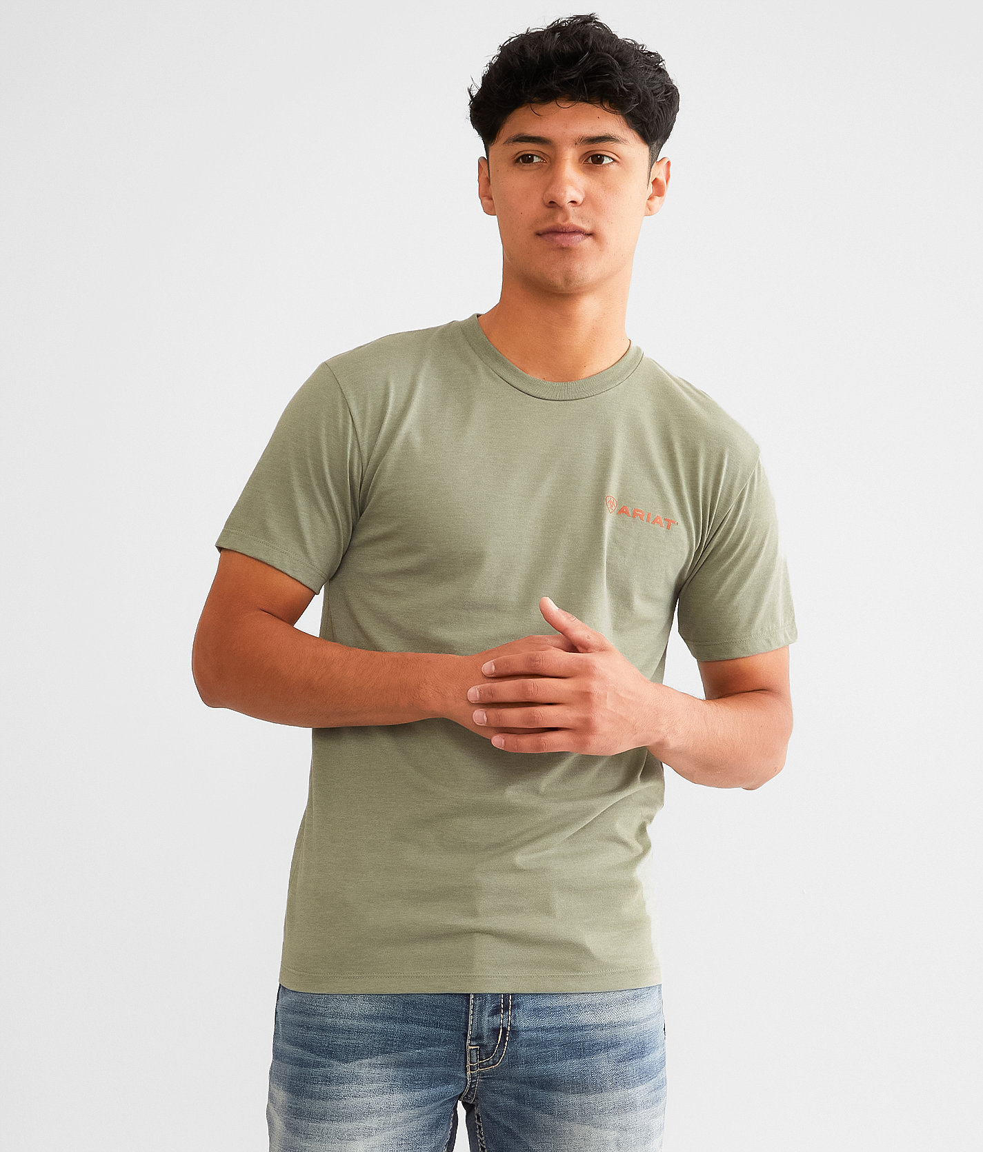 Ariat Split Plank T-Shirt - Men's T-Shirts in Sage Heather