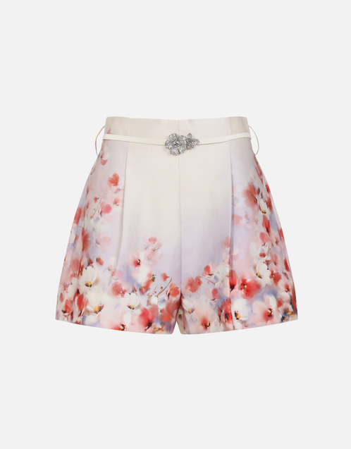 Crush Silk Blend Shorts