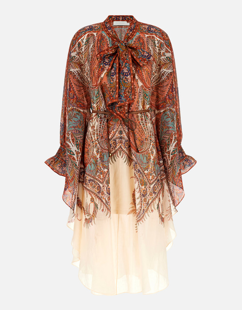 Rhiannon Tie Neck Midi Dress