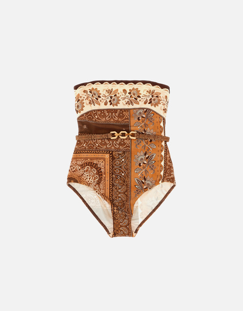 Lucky Bandeau One-Piece Swimsuit