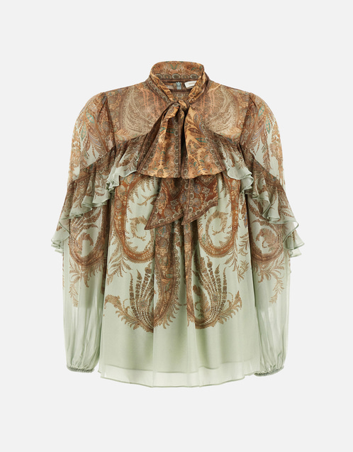 Memento Flutter Viscose Paisley Blouse