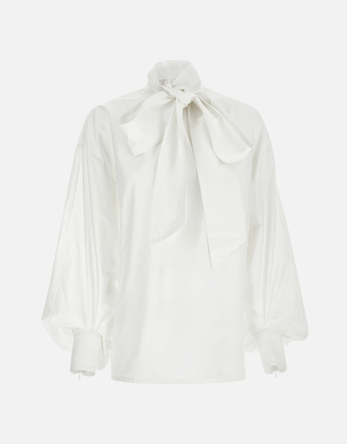 Hypnotic Pussybow Cotton Silk Blouse