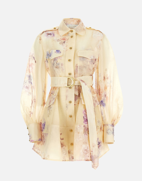 Hypnotic Utility Mini Linen Silk Dress