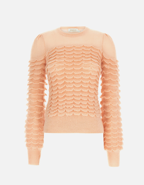 Hypnotic Scallop Mohair Blend Sweater