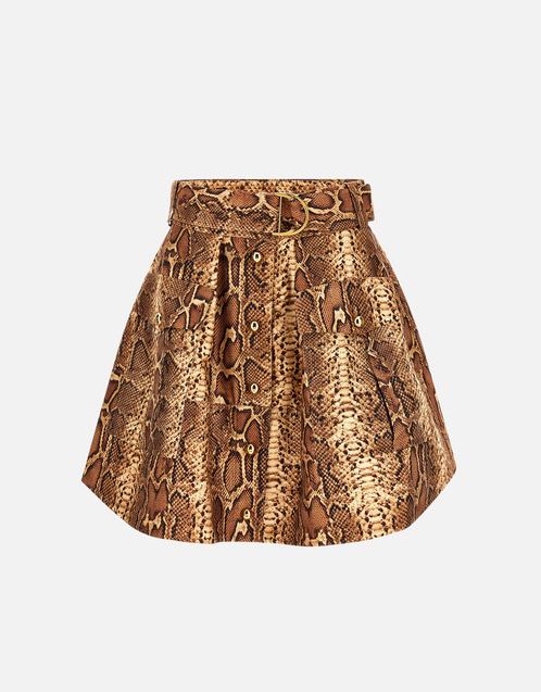 Hypnotic Utility Silk Cotton Mini Skirt