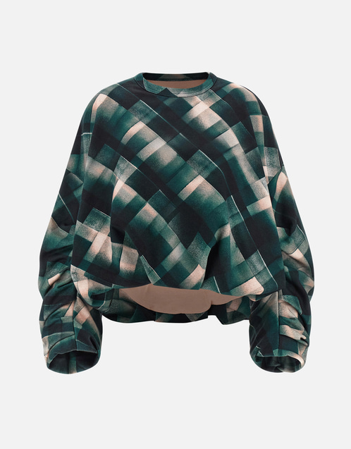 Hannettd Cotton Check Sweatshirt