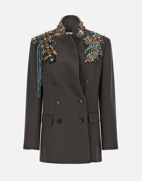 Bafya Wool Double-Breasted Blazers