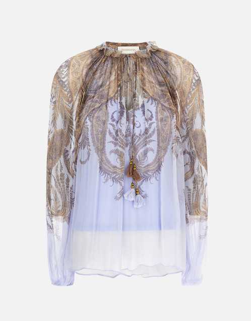 Hypnotic Billow Viscose Print Blouse