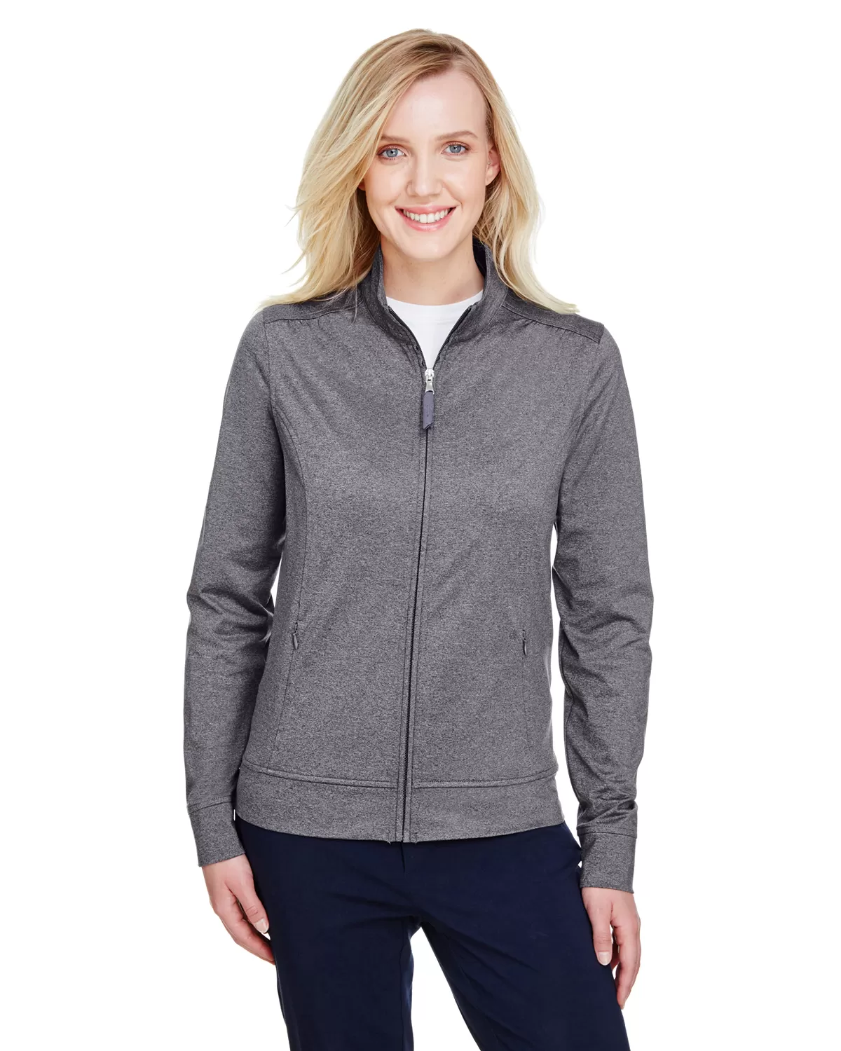 UltraClub UC400W Ladies' Navigator Heather Performance Full-Zip