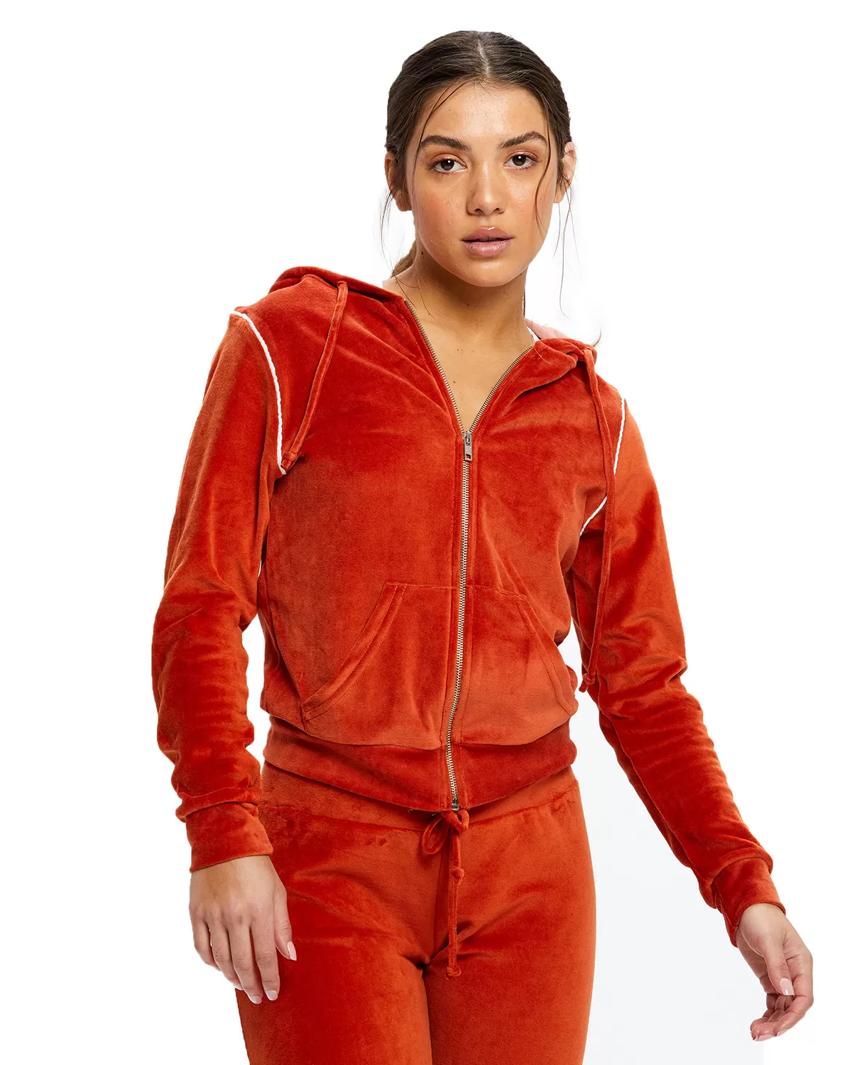 US Blanks US565 Ladies' Velour Full-Zip Hoodie