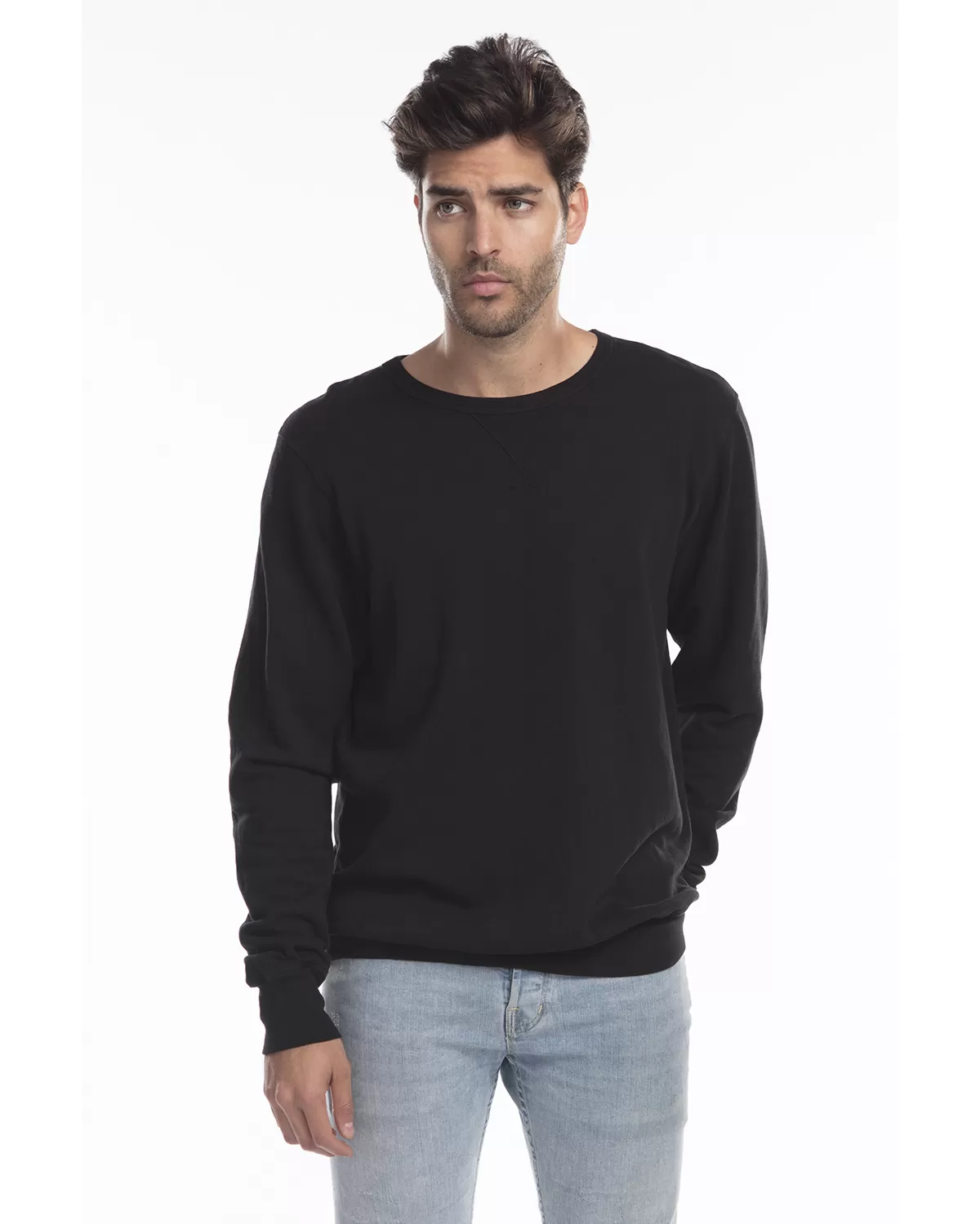 US Blanks US8000G Men'S Garment-Dyed Heavy French Terry Crewneck Sweatshirt