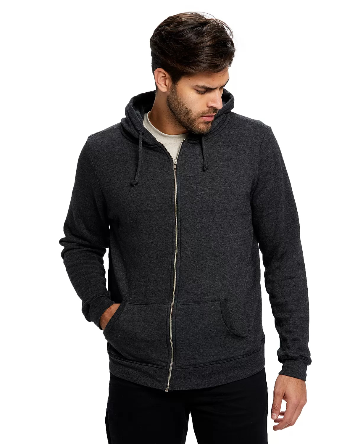 US Blanks US8010 Unisex Heavyweight Loop Terry Full-Zip Hooded Sweatshirt