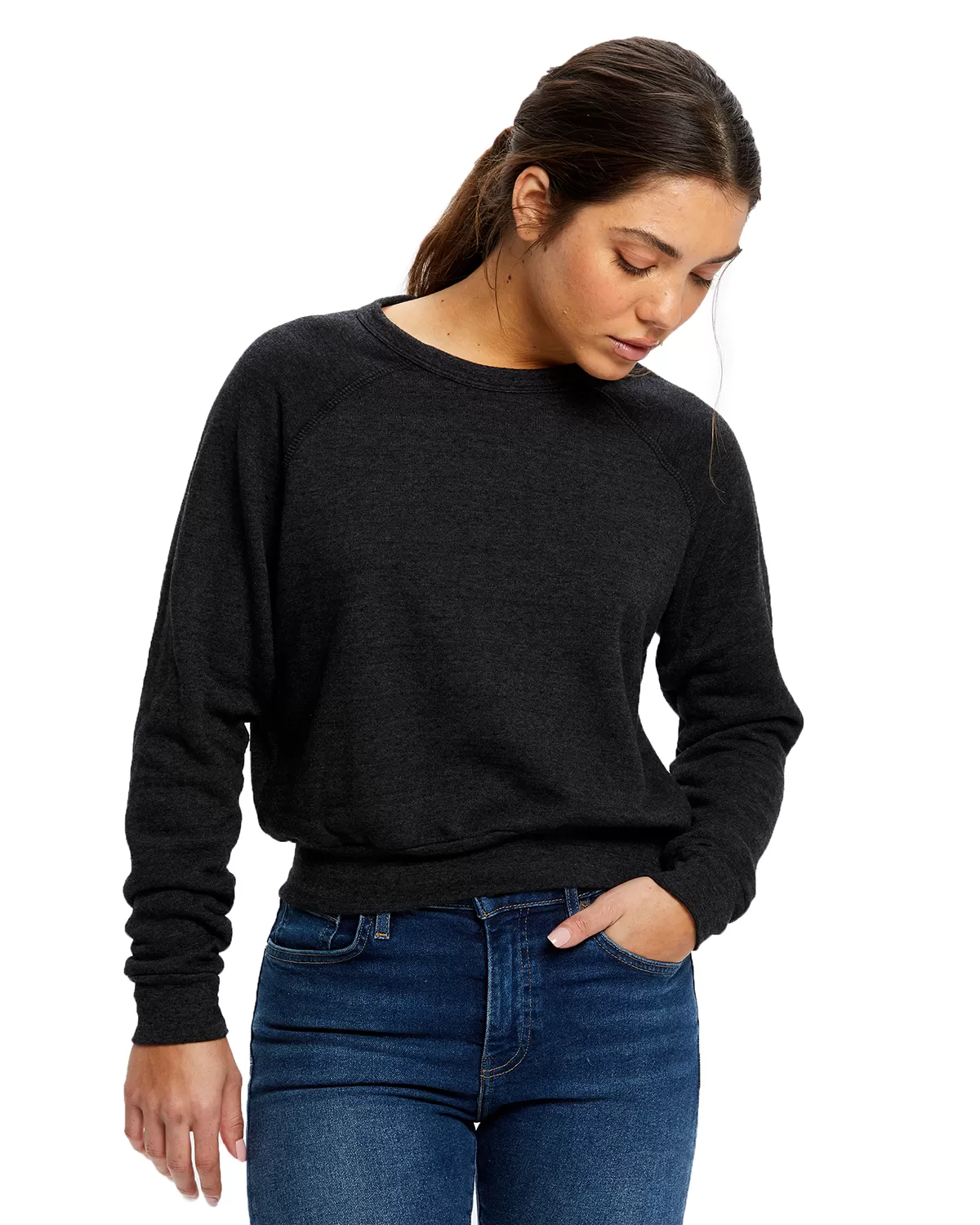US Blanks US838 Ladies' Sponge Fleece Crop Top