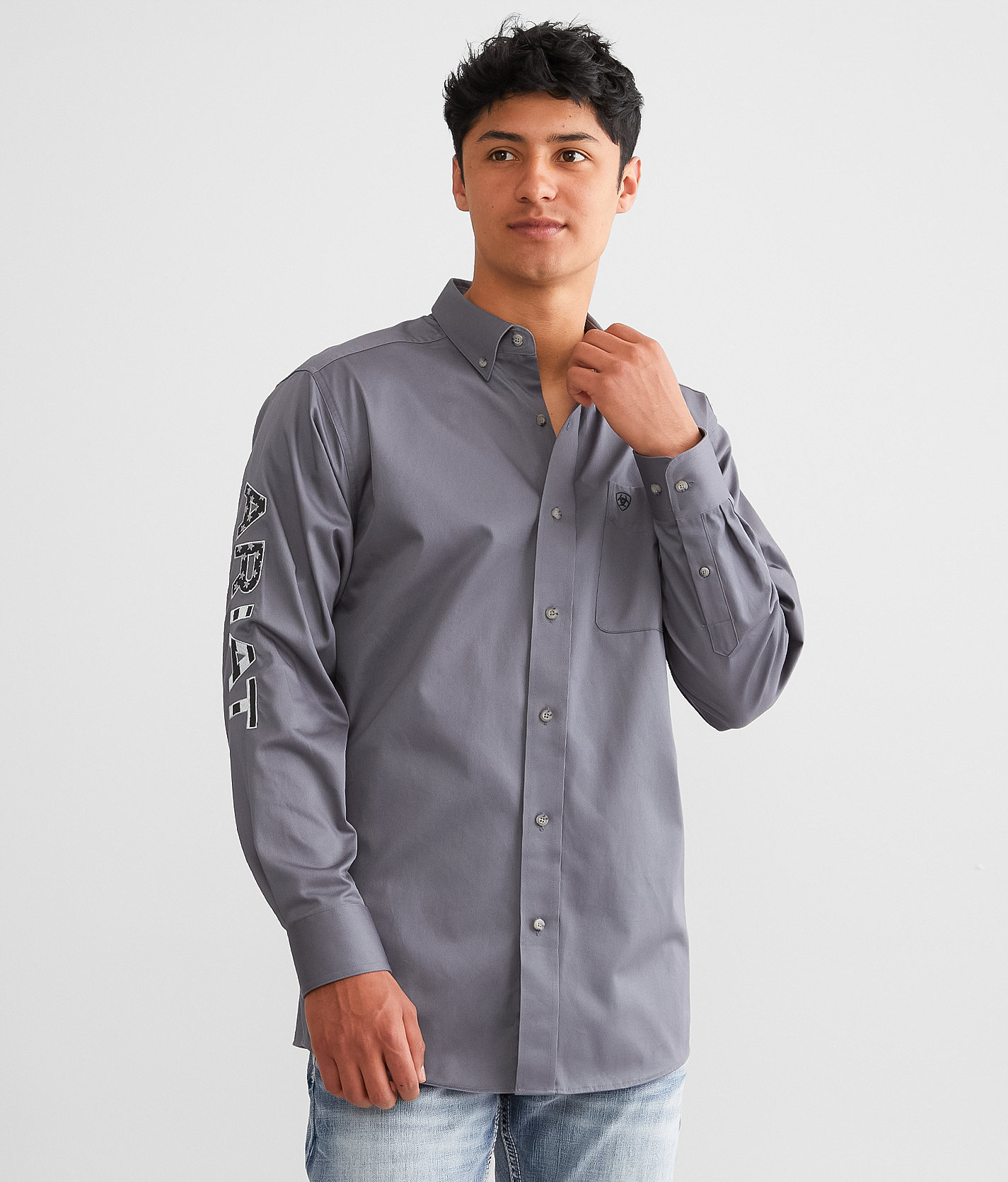Ariat Team Logo Twill Shirt - Men's Shirts in Quiet Shade