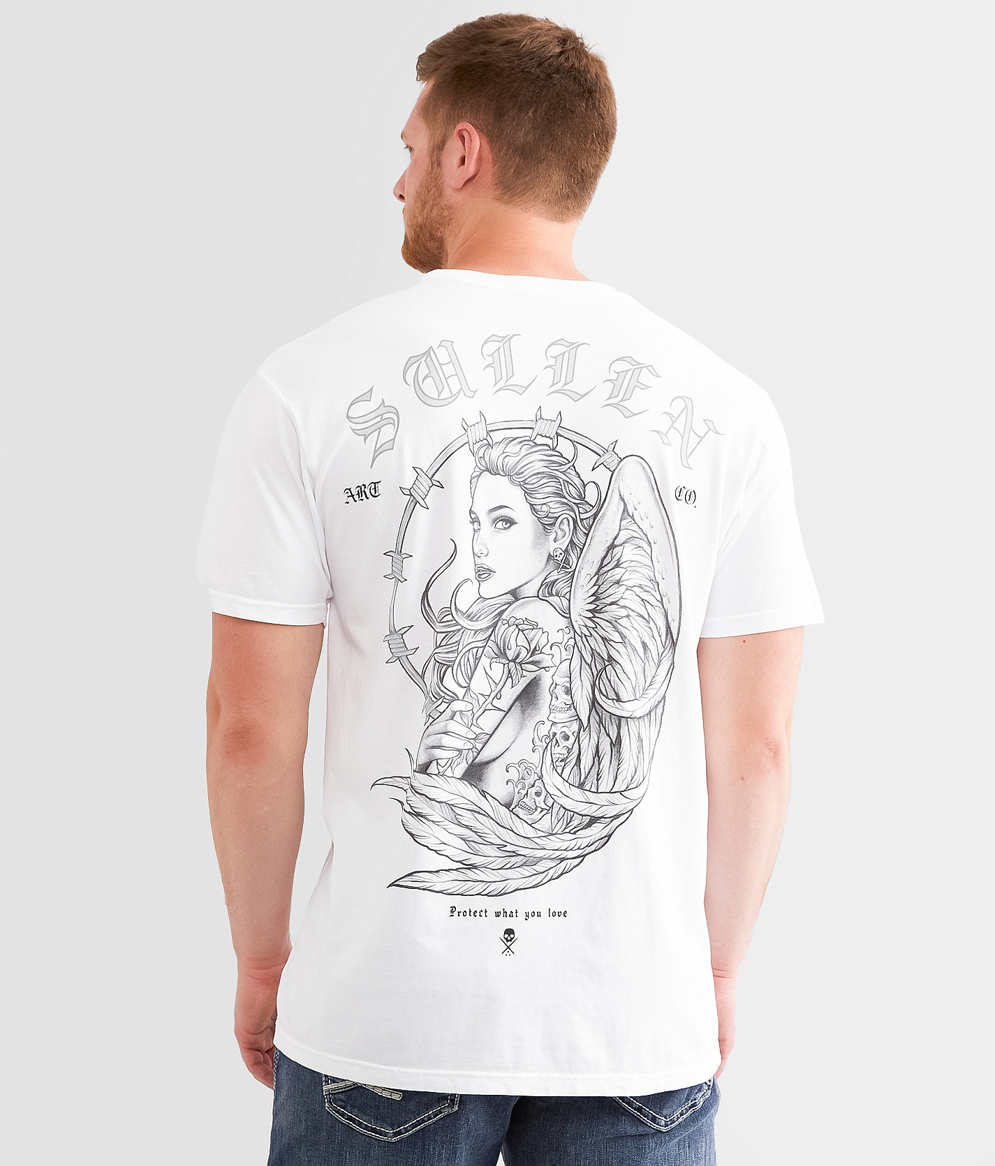 Sullen Barbwire Angel T-Shirt - Men's T-Shirts in White