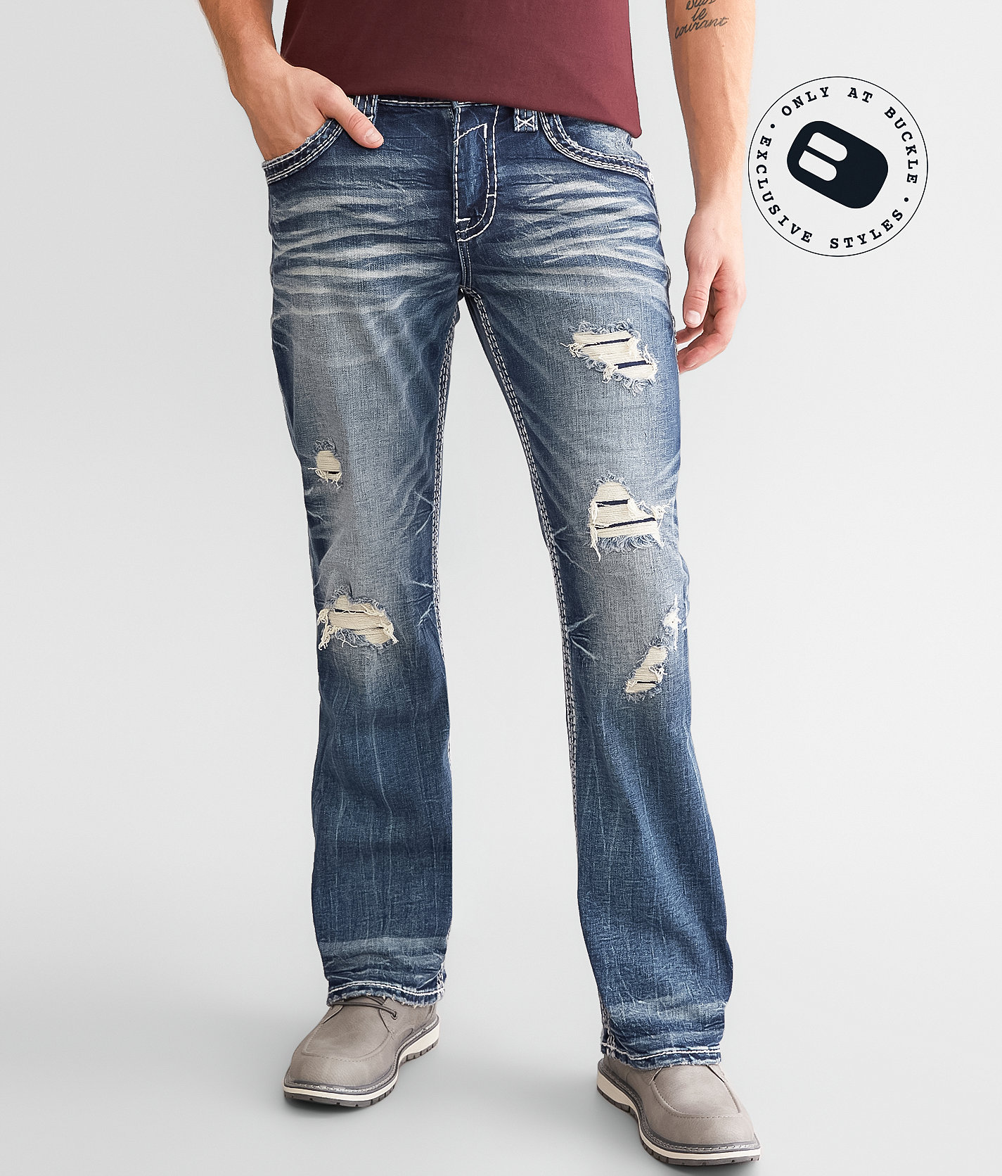 Rock Revival Satellite Boot Stretch Jean - Men's Jeans in Satellite B215