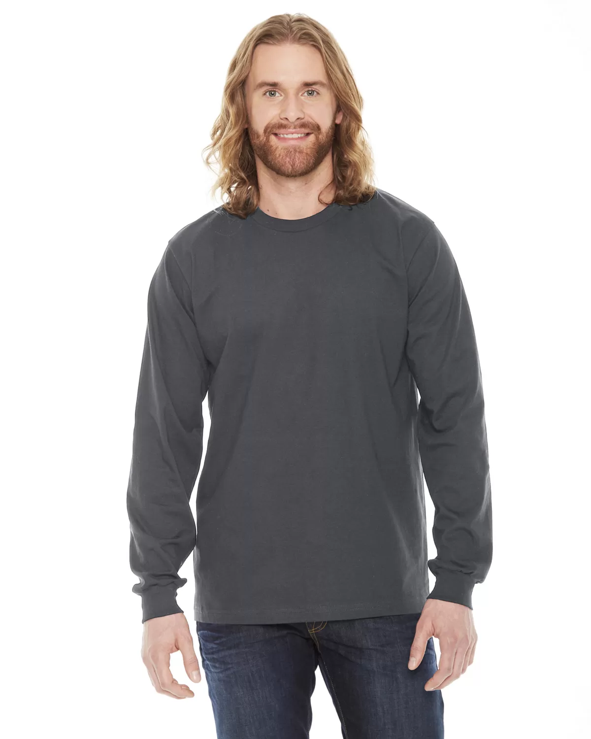 American Apparel 2007 Unisex Fine Jersey USA Made Long-Sleeve T-Shirt