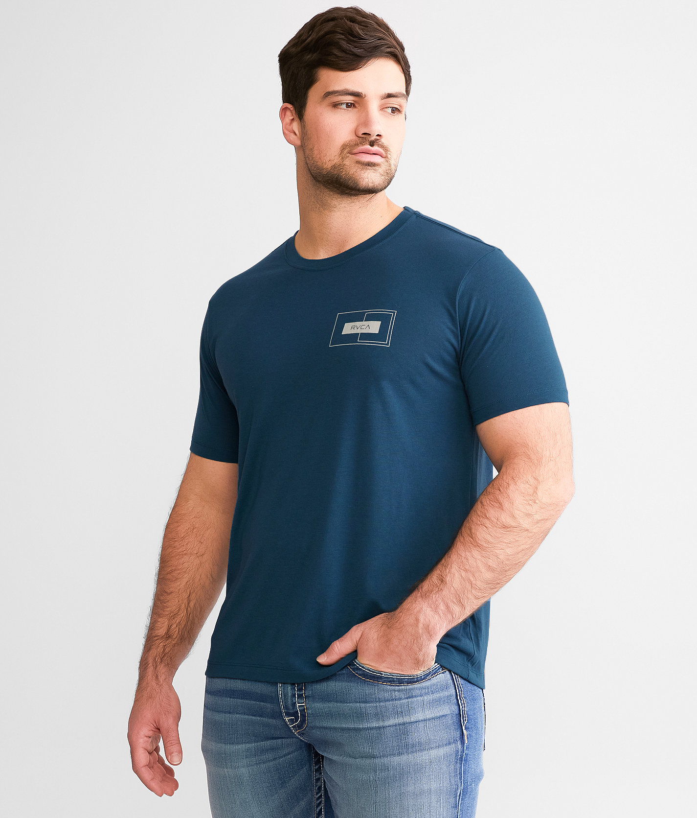 RVCA Layered Balance Sport T-Shirt - Men's T-Shirts in Marine Sport
