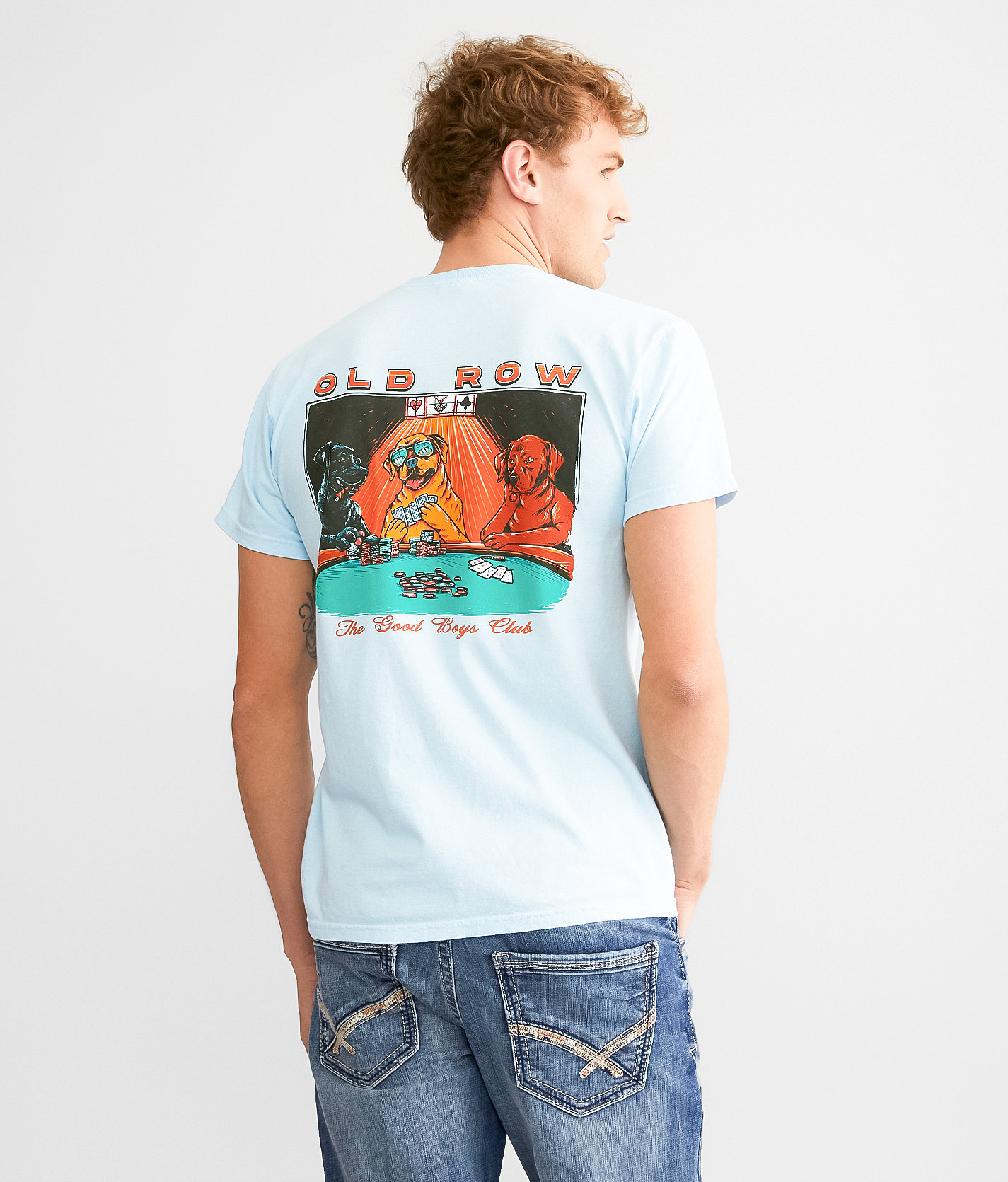 Old Row Poker Dogs 2.0 T-Shirt - Men's T-Shirts in Chambray