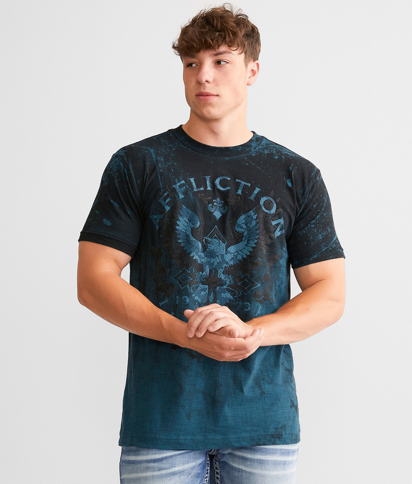 Affliction Discovery T-Shirt - Men's T-Shirts in Atlantic Deep