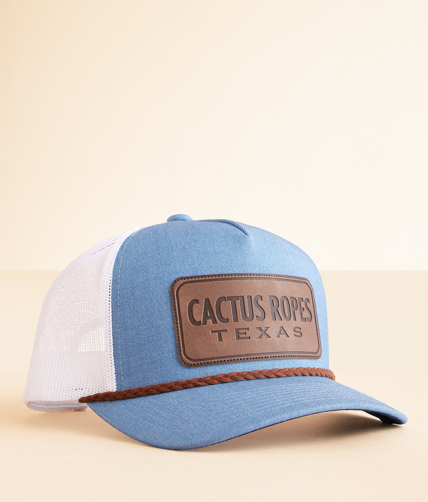 Hooey Cactus Ropes Trucker Hat - Men's Hats in Denim White