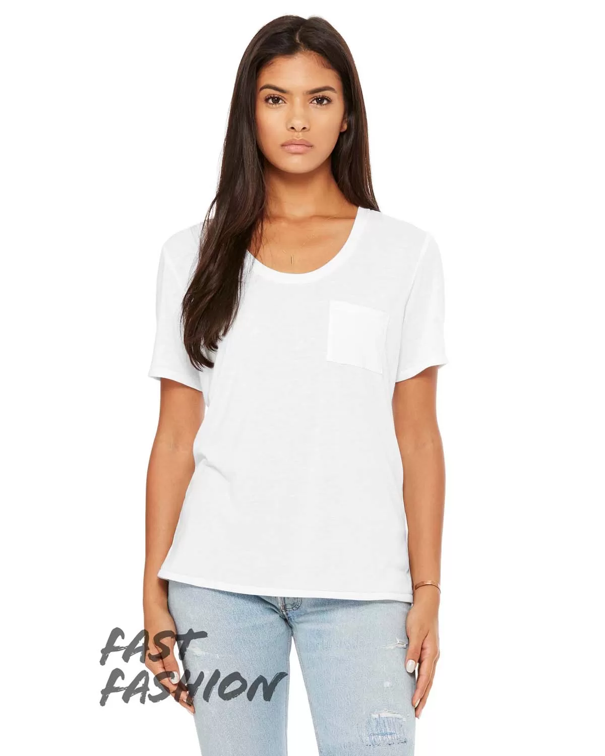 Bella + Canvas 8818B Fast Fashion Ladies' Flowy Pocket T-Shirt