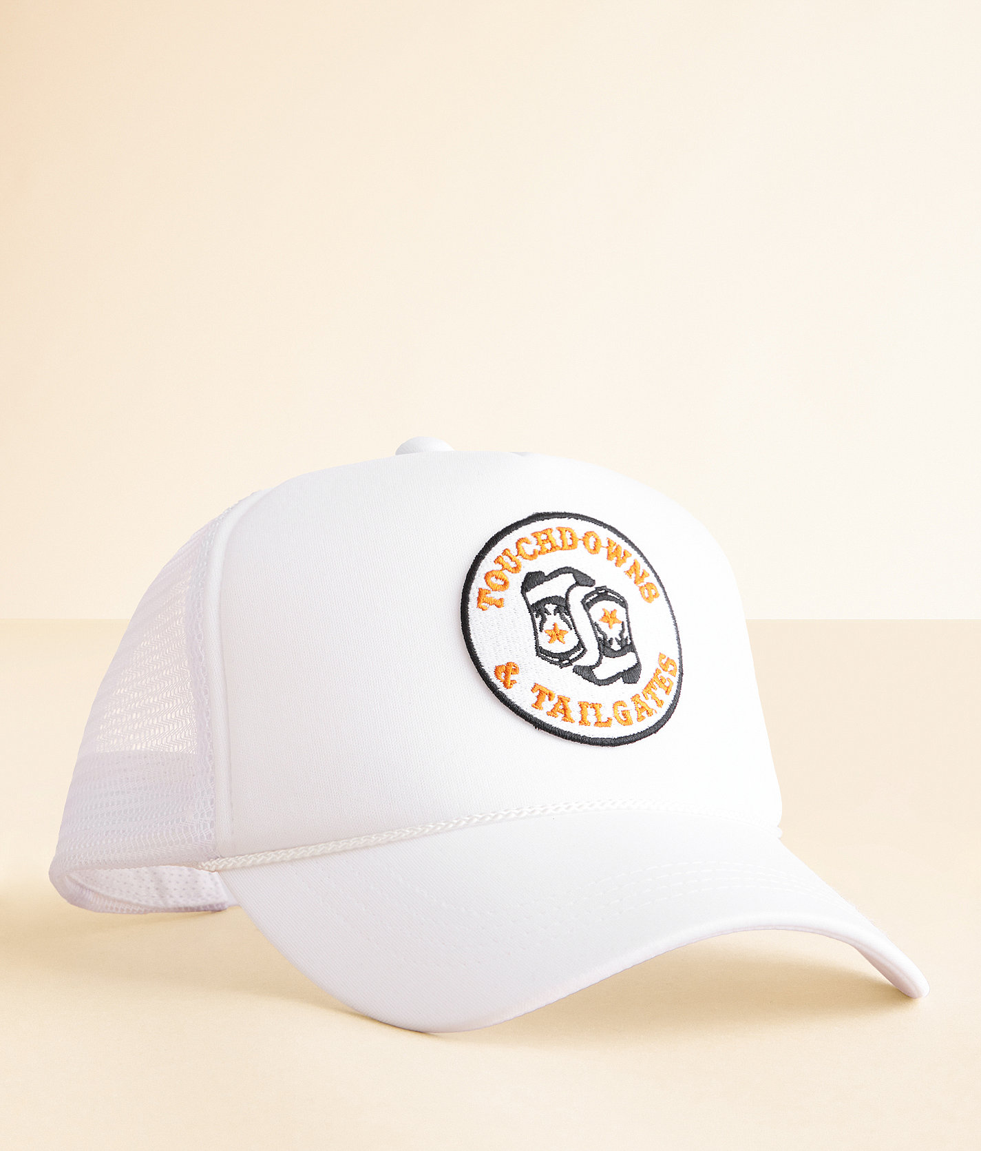 David & Young Touchdowns & Tailgates Trucker Hat - Women's Hats in White