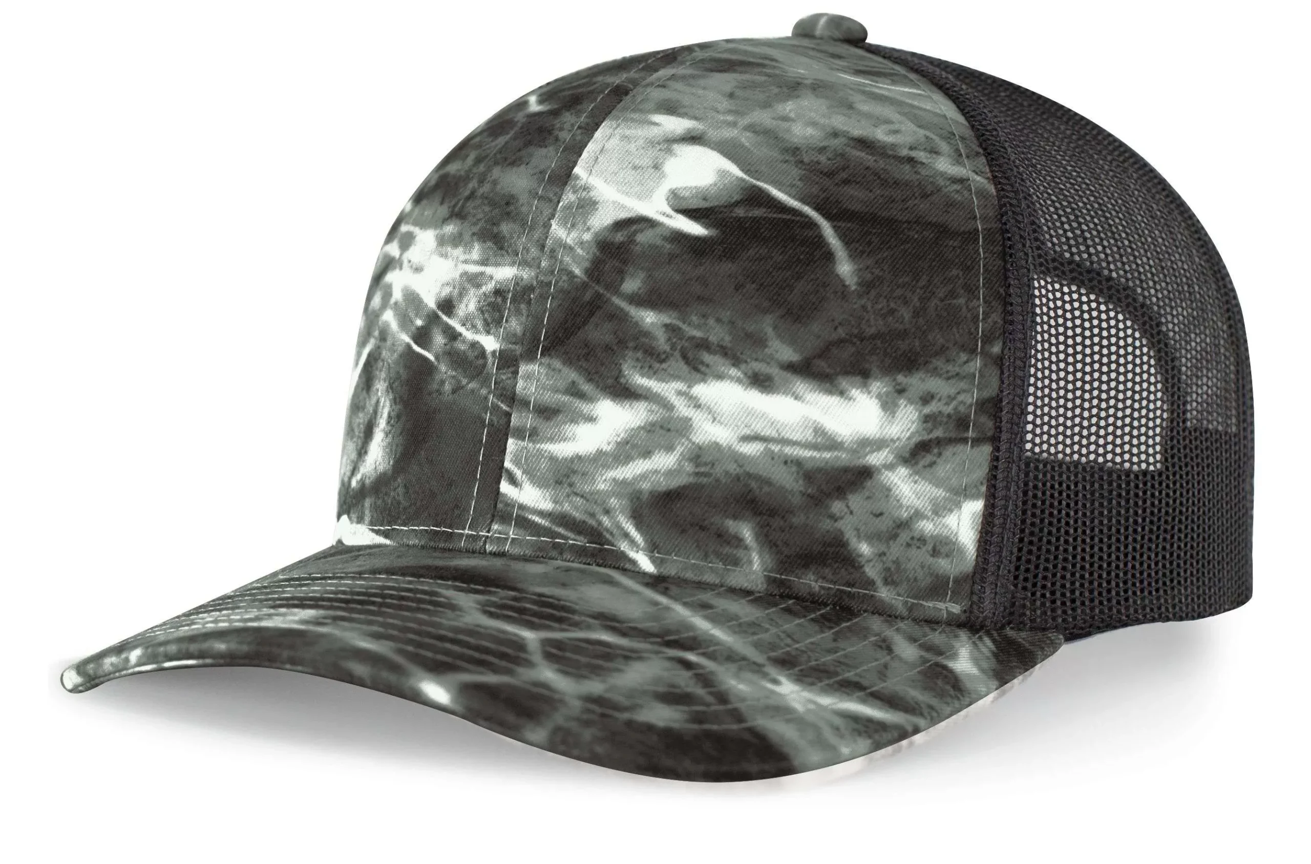 Pacific Headwear 107C Elements Aqua Camo Trucker Snapback Cap